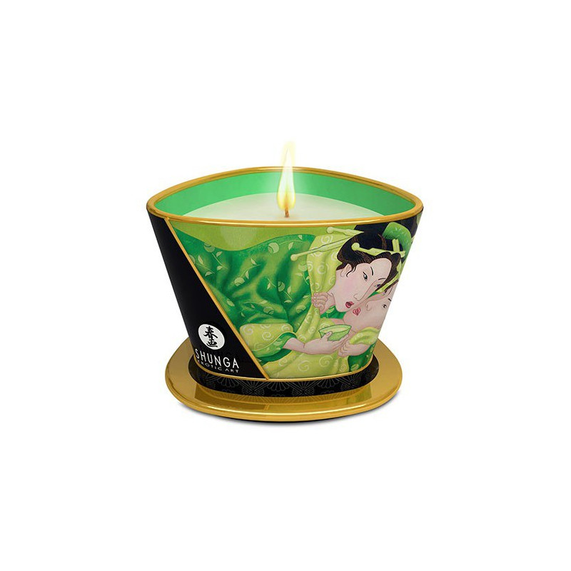 Shunga Chandelle de massage ZENITUDE Thé vert exotique